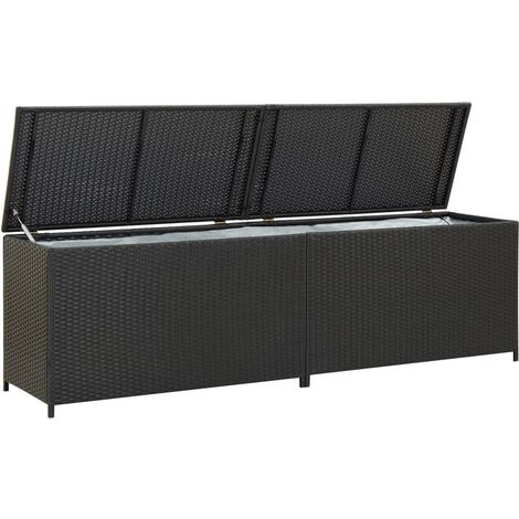 Furniture Limited - Baule da Giardino in Polyrattan 200x50x60 cm