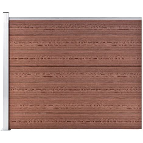 Pannello di Recinzione in WPC 175x146 cm Marrone vidaXL
