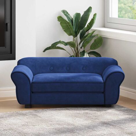 vidaXL Divano per Cani Blu 72x45x30 cm in Peluche
