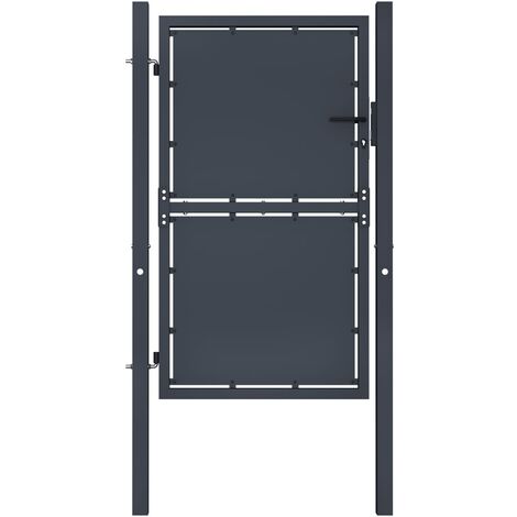 vidaXL Cancello da Giardino in Acciaio 100x125 cm Antracite