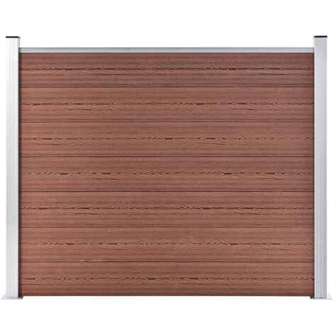 vidaXL Pannello di Recinzione in WPC 180x146 cm Marrone
