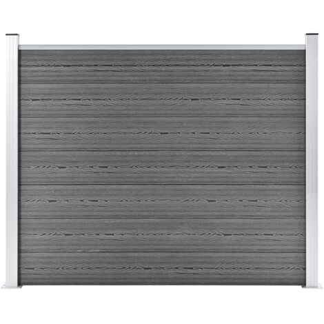 vidaXL Pannello di Recinzione in WPC 180x146 cm Grigio