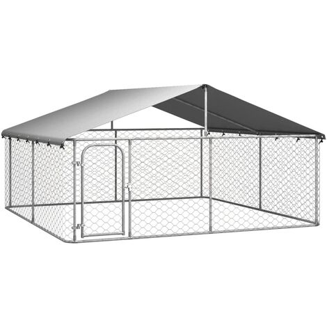 Box Gabbia per Cani da Esterno con Tetto in Acciaio varie dimensioni dimensioni: 300 x 300 x 150 cm