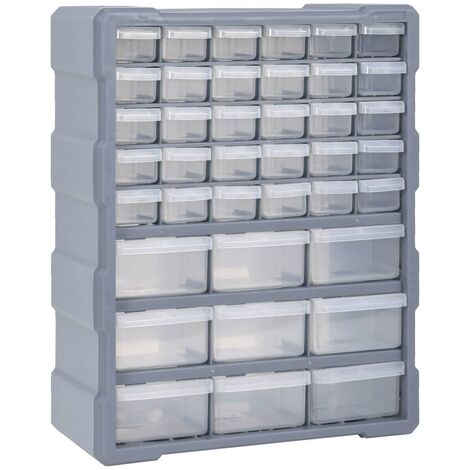vidaXL Mobile Contenitore con 39 Cassetti 38x16x47 cm