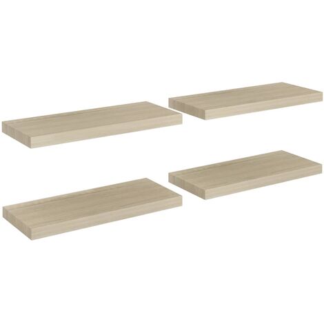 vidaXL Scaffali a Parete 4 pz Rovere 60x23,5x3,8 cm in MDF