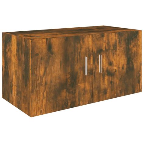 vidaXL Armadietto da Parete Rovere Fumo 80x39x40 cm Legno