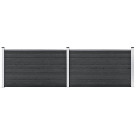 vidaXL Recinzione da Giardino in WPC 353x106 cm Grigia