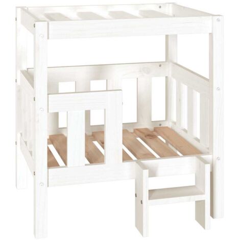 vidaXL Cuccia per Cani Bianco 65,5x50,5x70 cm in Legno Massello