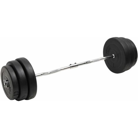 vidaXL Bilanciere Curvo con Dischi 90 kg