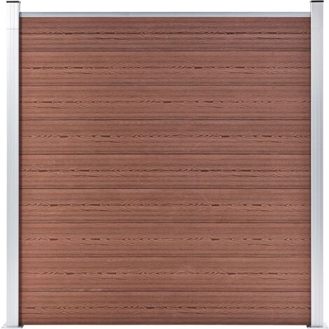 vidaXL Pannello di Recinzione in WPC 180x186 cm Marrone