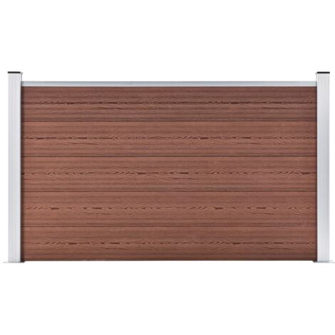 vidaXL Pannello di Recinzione in WPC 180x105 cm Marrone