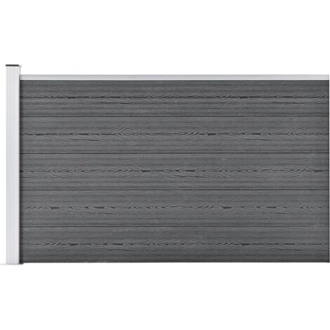 vidaXL Pannello di Recinzione in WPC 175x105 cm Grigio