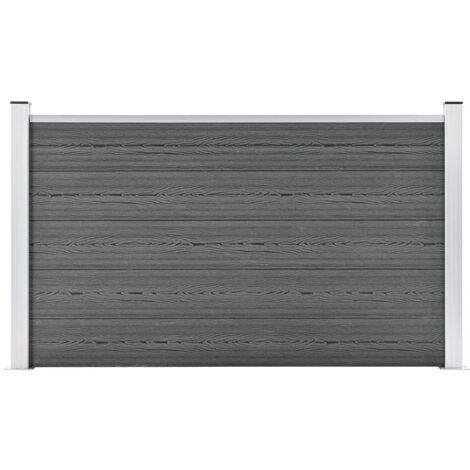 Pannello di Recinzione in WPC 180x105 cm Grigio vidaXL