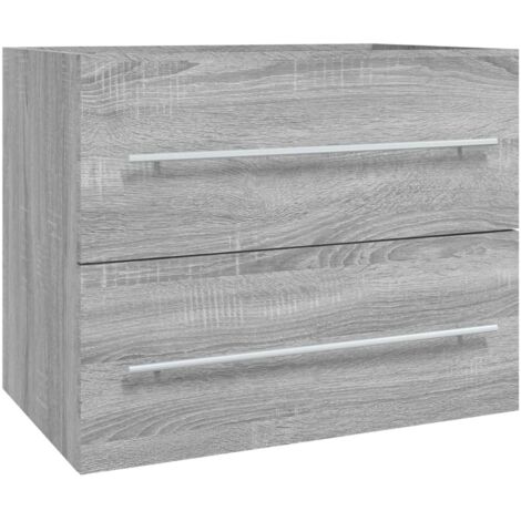 vidaXL Mobile Lavabo Grigio Sonoma 60x38,5x48 cm in Legno
