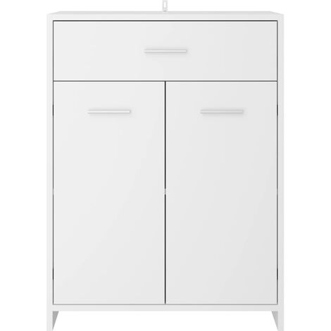 Credenza ideale per il bagno elegante con cassetto e 2 ante vari colori colore : Bianco