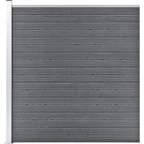 vidaXL Pannello di Recinzione in WPC 175x186 cm Grigio