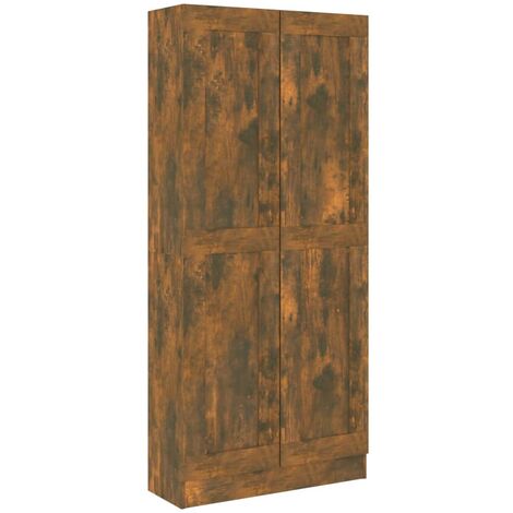 vidaXL Comodino Rovere Fumo 82,5x30,5x185,5 cm in Legno