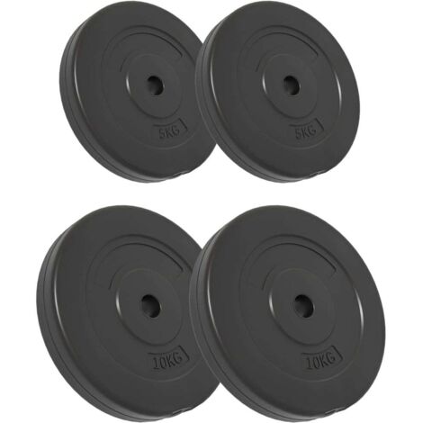 vidaXL Dischi per Pesi 4 pz 30 kg in Cemento