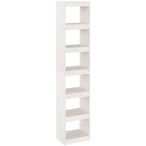 vidaXL Libreria/Divisorio Bianco 40x30x199cm in Legno Massello di Pino