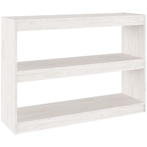 vidaXL Libreria/Divisorio Bianco 100x30x71,5 cm Legno Massello di Pino