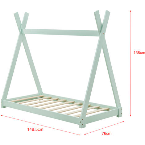 Lettino per bimbi a forma di tenda indiana 70x140 cm con materasso vari  colori colore : color