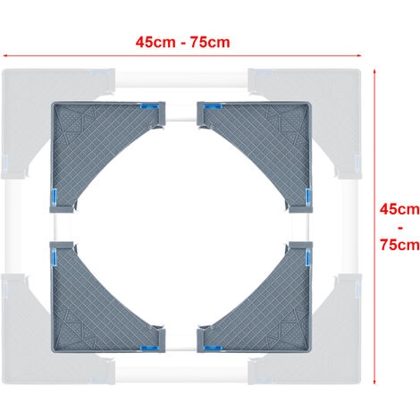 Supporto di Rialzo per Elettrodomestici Base Regolabile robusto grigio