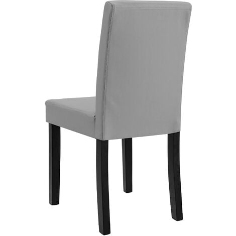Set 6 sedie pieghevoli imbottite rivestite in velluto grigio