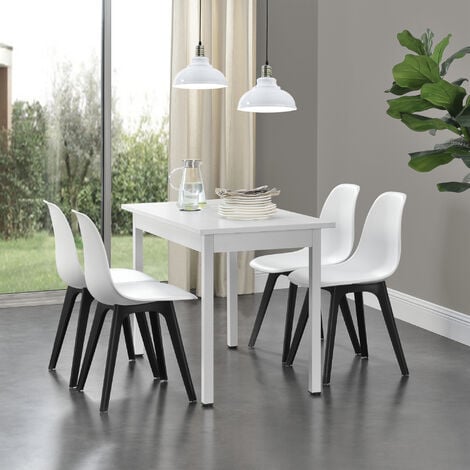 Set da 2 sedie da pranzo dal design moderno ed elegante disponibili vari  colori dimensioni : Bianco/Nero