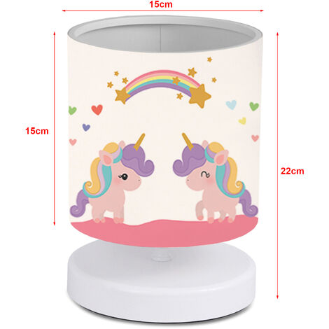 Lampada Da Tavolo Dalber Per Bambini Con Design Unicorno - Doppio Schermo Trasparente - Foto 3