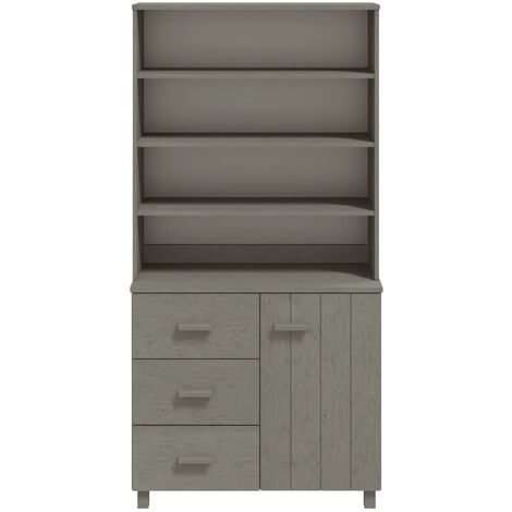 credenza alta dotata di 3 cassetti 1 anta e 4 ripiani design moderno vari  colori colore : Grigio Chiaro