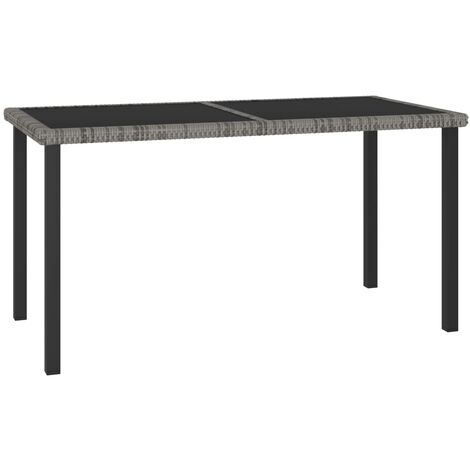 vidaXL Tavolo da Pranzo da Giardino Grigio 140x70x73 cm in (1/5)