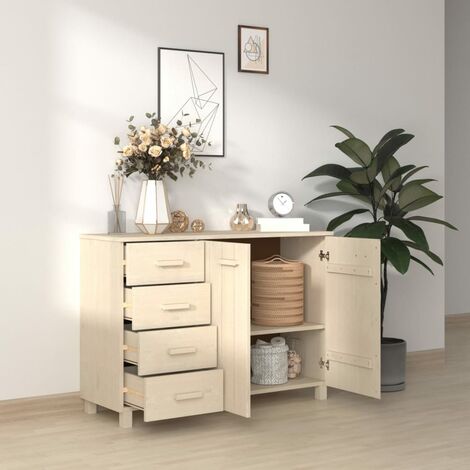 Credenza in Legno con 4 cassetti e 2 ante Cassettiera Ingresso Mobile  Salotto vari colori colore 