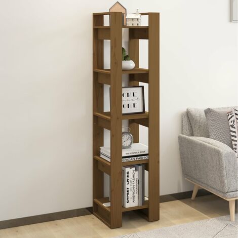 vidaXL Libreria/Divisorio Ambrato 41x35x160 cm in Massello di