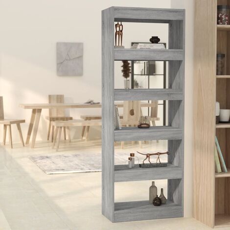 vidaXL Libreria/Divisorio Grigio Sonoma 60x30x166 cm in Truciolato