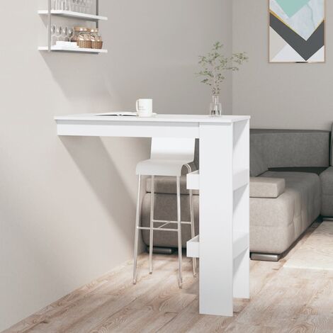vidaXL Bancone da Muro Bianco 102x45x103,5 cm in Legno Compensato