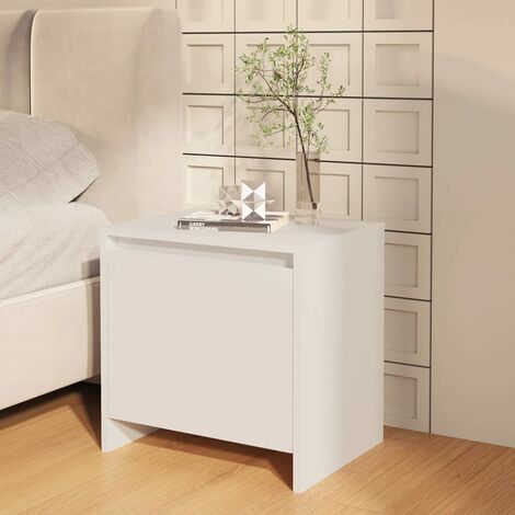 vidaXL Comodino Bianco 45x34x44,5 cm in Truciolato