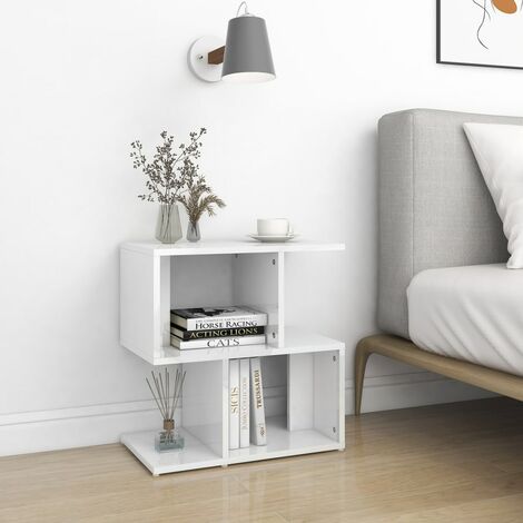 vidaXL Comodini 2pz Bianco Lucido 50x30x51,5 cm in Legno