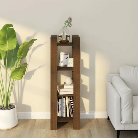 vidaXL Libreria/Divisorio ambra 41x35x125 cm in Legno Massello