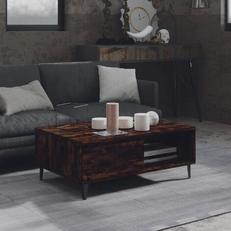 vidaXL Tavolino da Salotto Rovere Fumo 90x60x35 cm in Truciolato