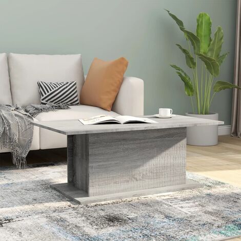 vidaXL Tavolino da Salotto Grigio Sonoma 102x55,5x40 cm in Truciolato