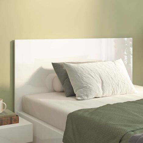 Testiera da letto dall'aspetto elegante e minimalista da 120cm vari colori  colore : Bianco Lucido