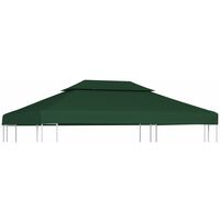 vidaXL Telo di Ricambio per Gazebo 310g/m² Verde 3x4m