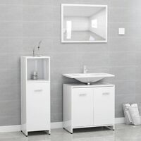 Set da bagno elegante dotato di mobile medio sottolavabo e specchio vari  colori colore : Bianco Lucido