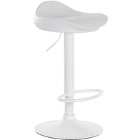 Elegante sgabello base a tromba seduta ergonomica con poggiapiedi vari colori  colore : bianco