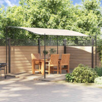 vidaXL Tettoia Crema 4x3 m 180 g/m² Tessuto e Acciaio