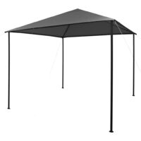 vidaXL Gazebo 3x3 m Antracite in Tessuto e Acciaio 180 g/m²
