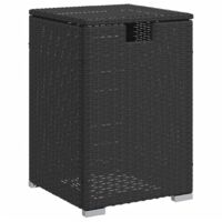 Tavolo Copri Serbatoio Propano Nero 40x40x60 cm in Polyrattan vidaXL