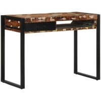 vidaXL Scrivania Multicolore 100x50x75 cm in Legno Massello Recupero