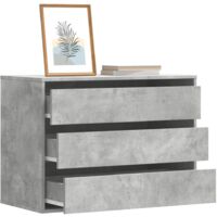 vidaXL Cassettiera Angolo Grigio Cemento 80x41x58cm Legno Multistrato