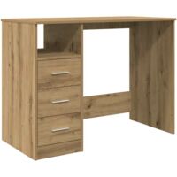 vidaXL Scrivania Rovere Artigianale 102x76x50 cm in Legno Multistrato
